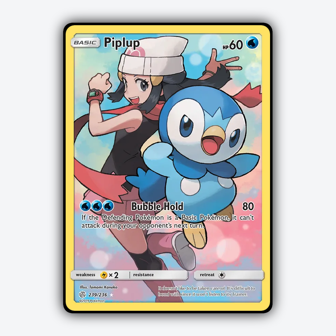 Piplup 239/236 - Cosmic Eclipse Set - Card Rug