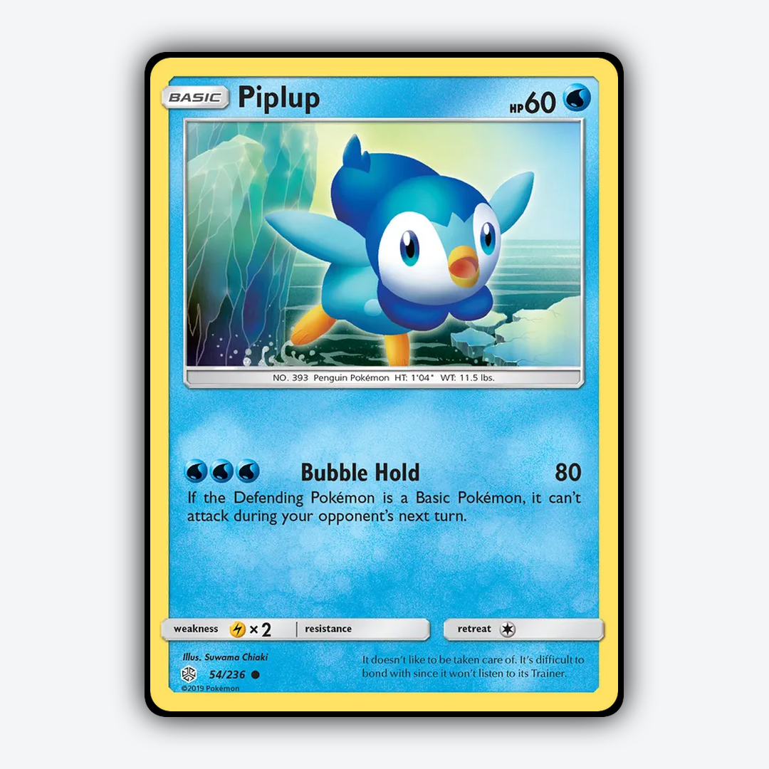 Piplup 054/236 - Cosmic Eclipse Set - Card Rug