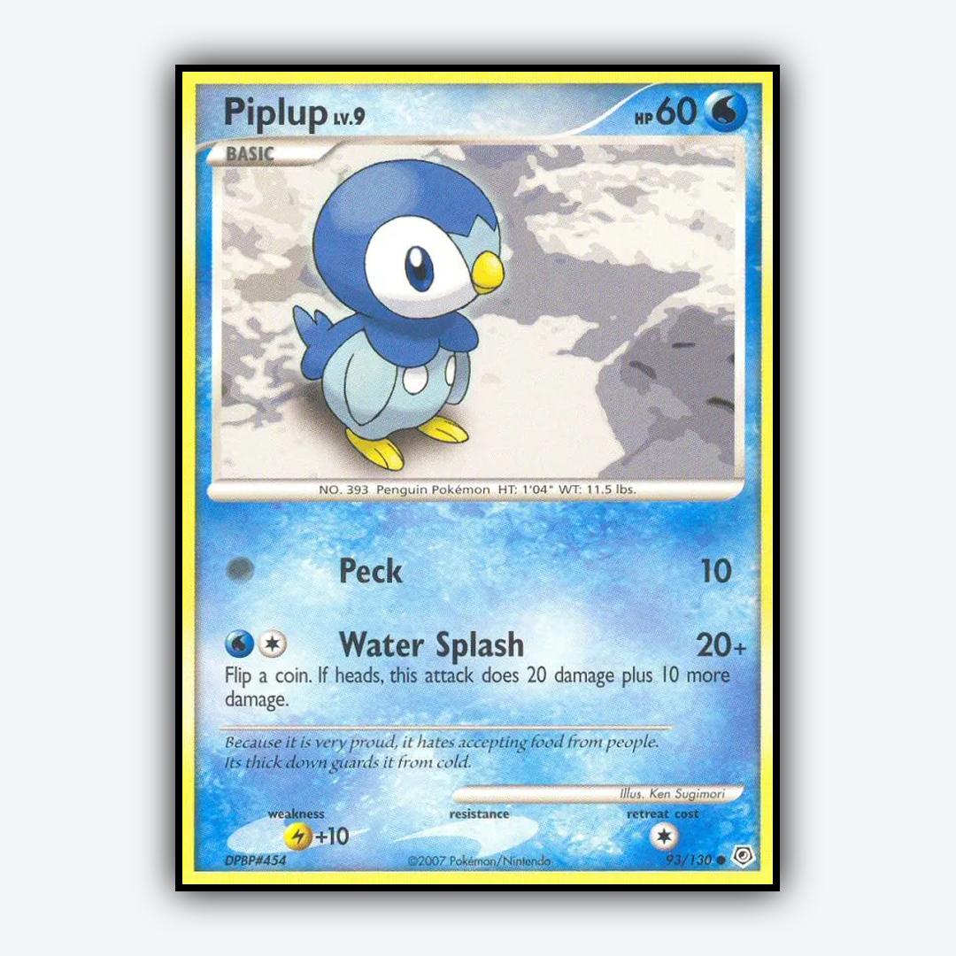 Piplup 093/130 - Diamond & Pearl Set - Card Rug