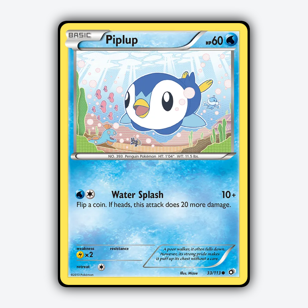 Piplup 033/113 - Legendary Treasures Set - Card Rug