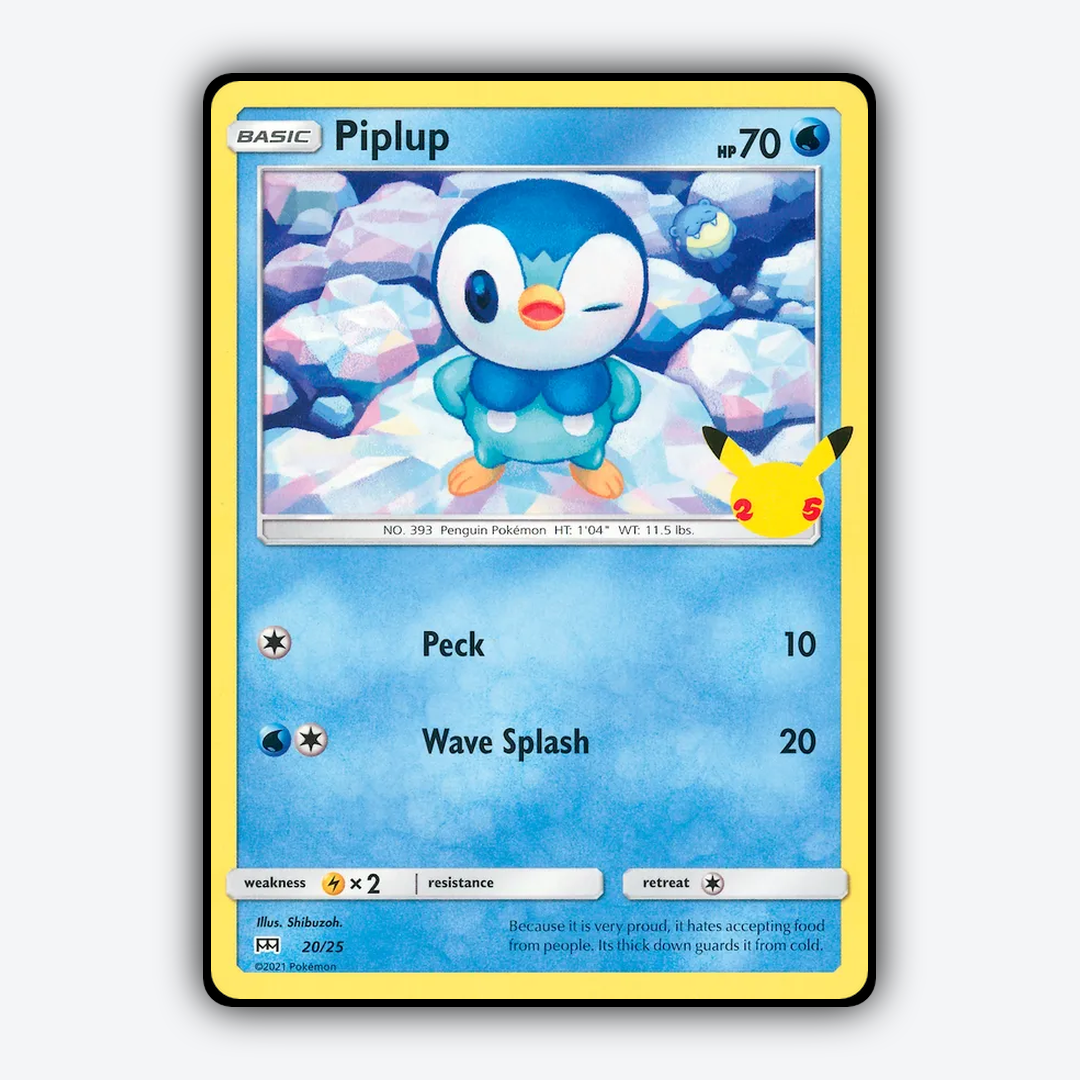 Piplup 020/25 - McDonald's Collection 2021 Set - Card Rug