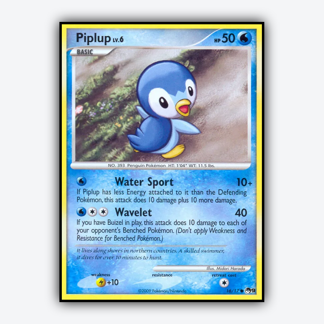 Piplup 016/17 - POP Series 9 Set - Card Rug