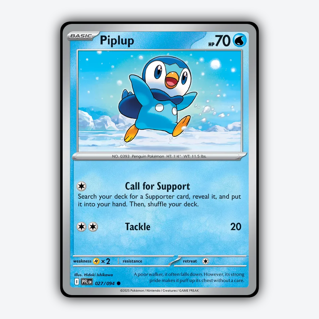 Piplup 027/094 - Phantasmal Flames Set - Card Rug