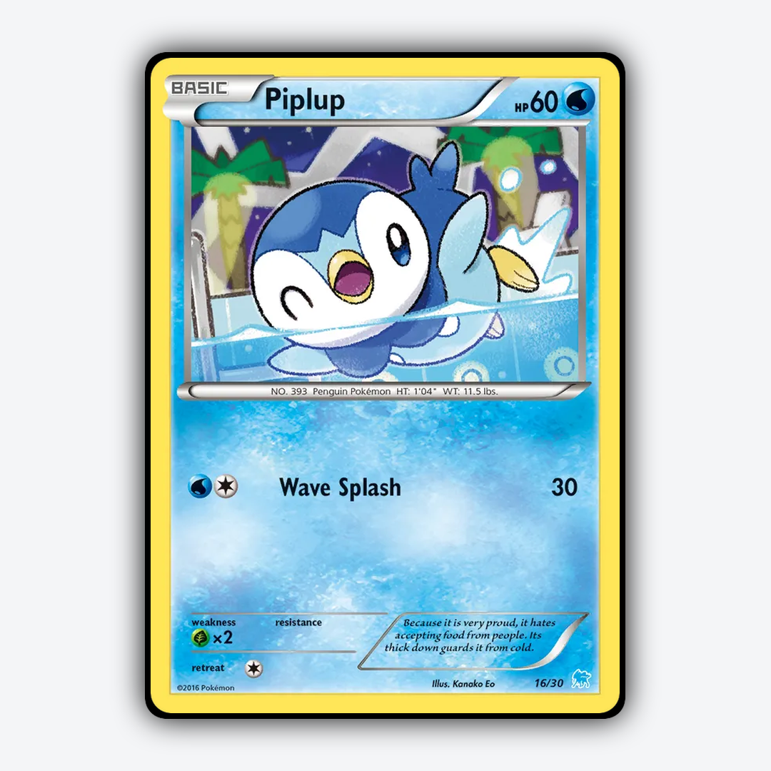 Piplup 016/30 - XY Trainer Kit Suicune Set - Card Rug