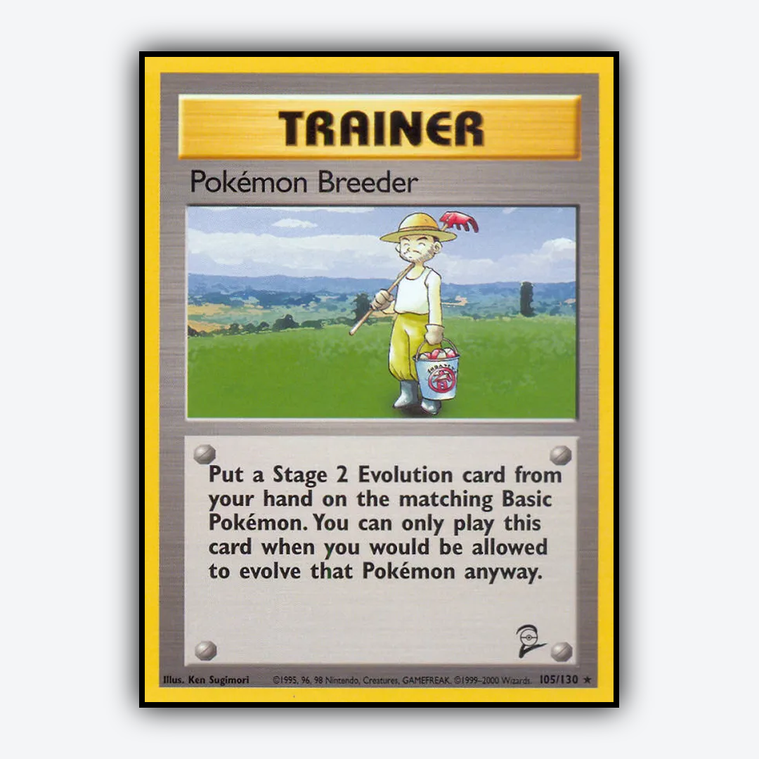 Pokémon Breeder 105/130 - Base Set 2 Set - Card Rug