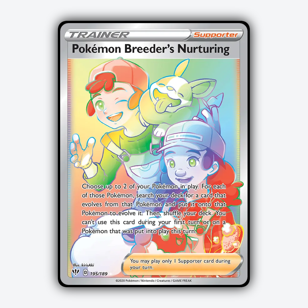 Pokémon Breeder's Nurturing 195/189 - Darkness Ablaze Set - Card Rug