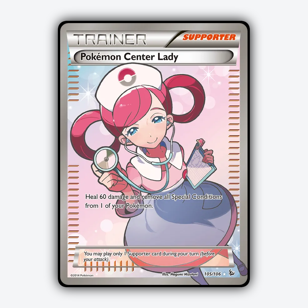 Pokémon Center Lady 105/106 - Flashfire Set - Card Rug