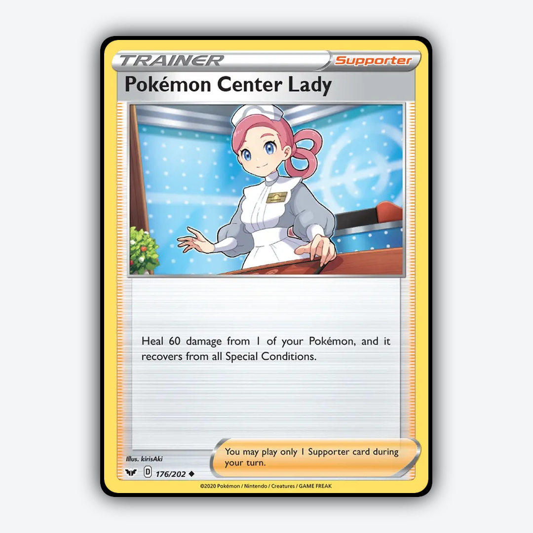 Pokémon Center Lady 176/202 - Sword & Shield Set - Card Rug