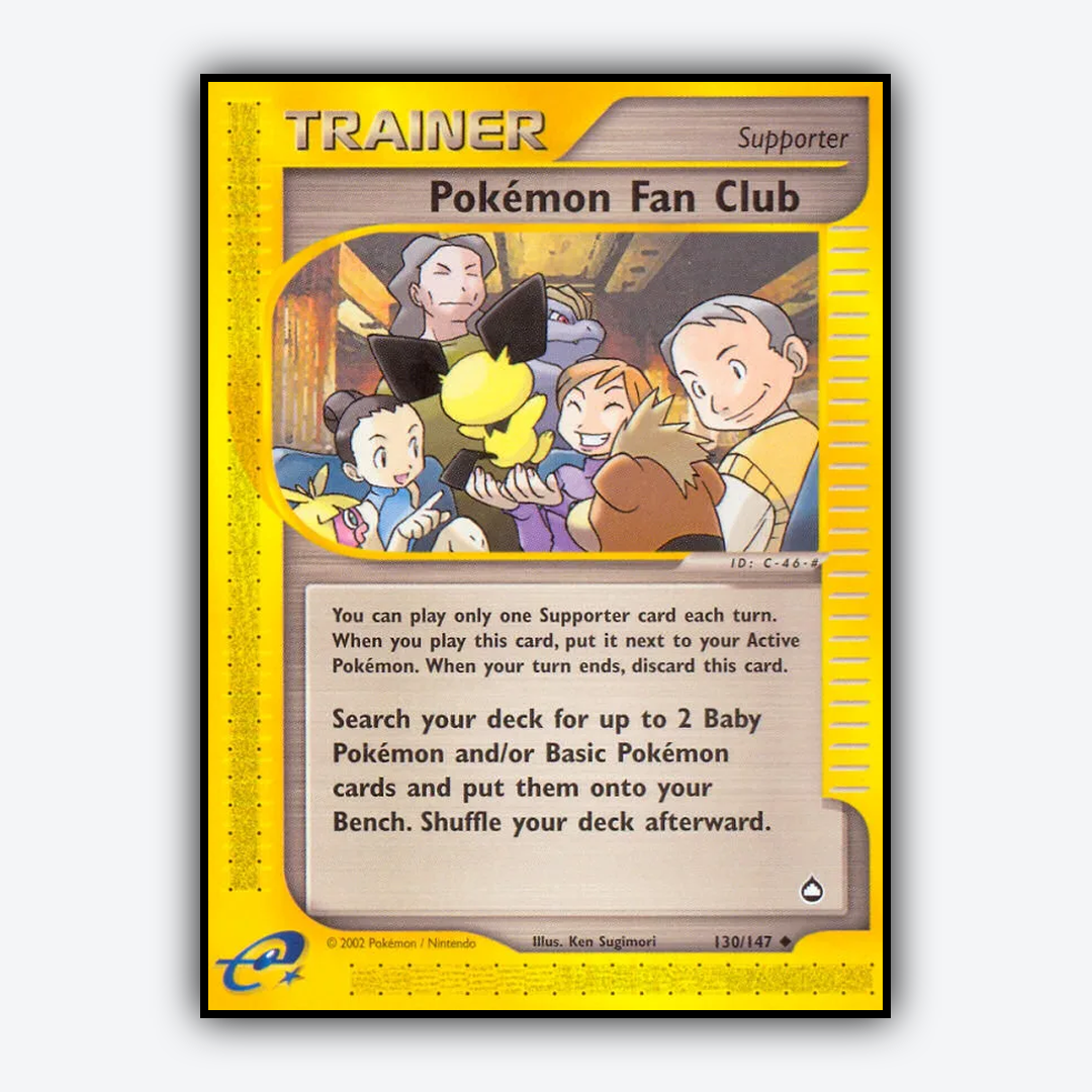 Pokémon Fan Club 130/147 - Aquapolis Set - Card Rug