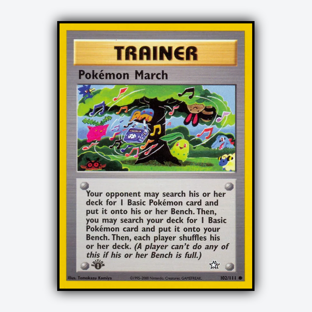 Pokémon March 102/111 - Neo Genesis Set - Card Rug