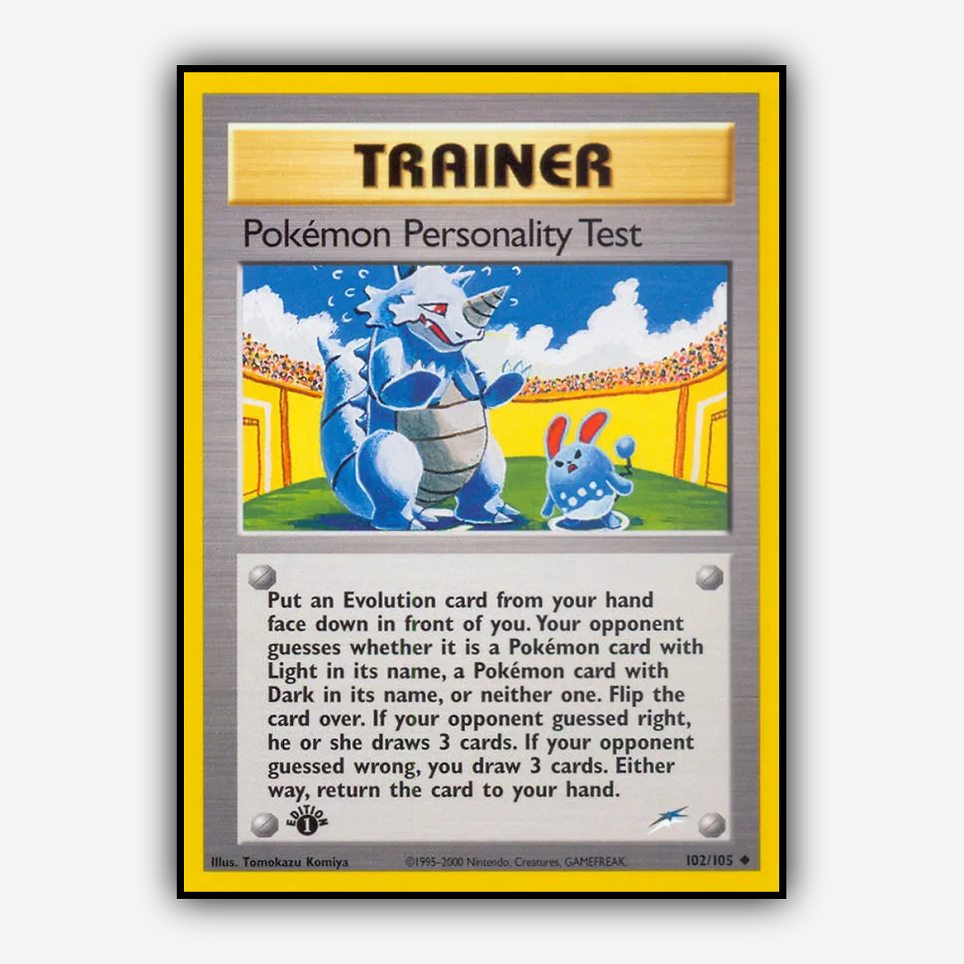 Pokémon Personality Test 102/105 - Neo Destiny Set - Card Rug