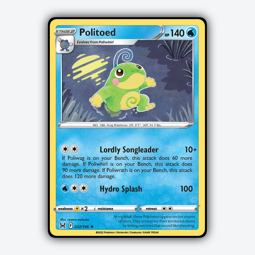 Politoed 032/196 - Lost Origin Set - Card Rug