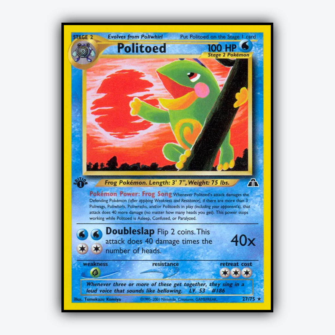 Politoed 027/75 - Neo Discovery Set - Card Rug