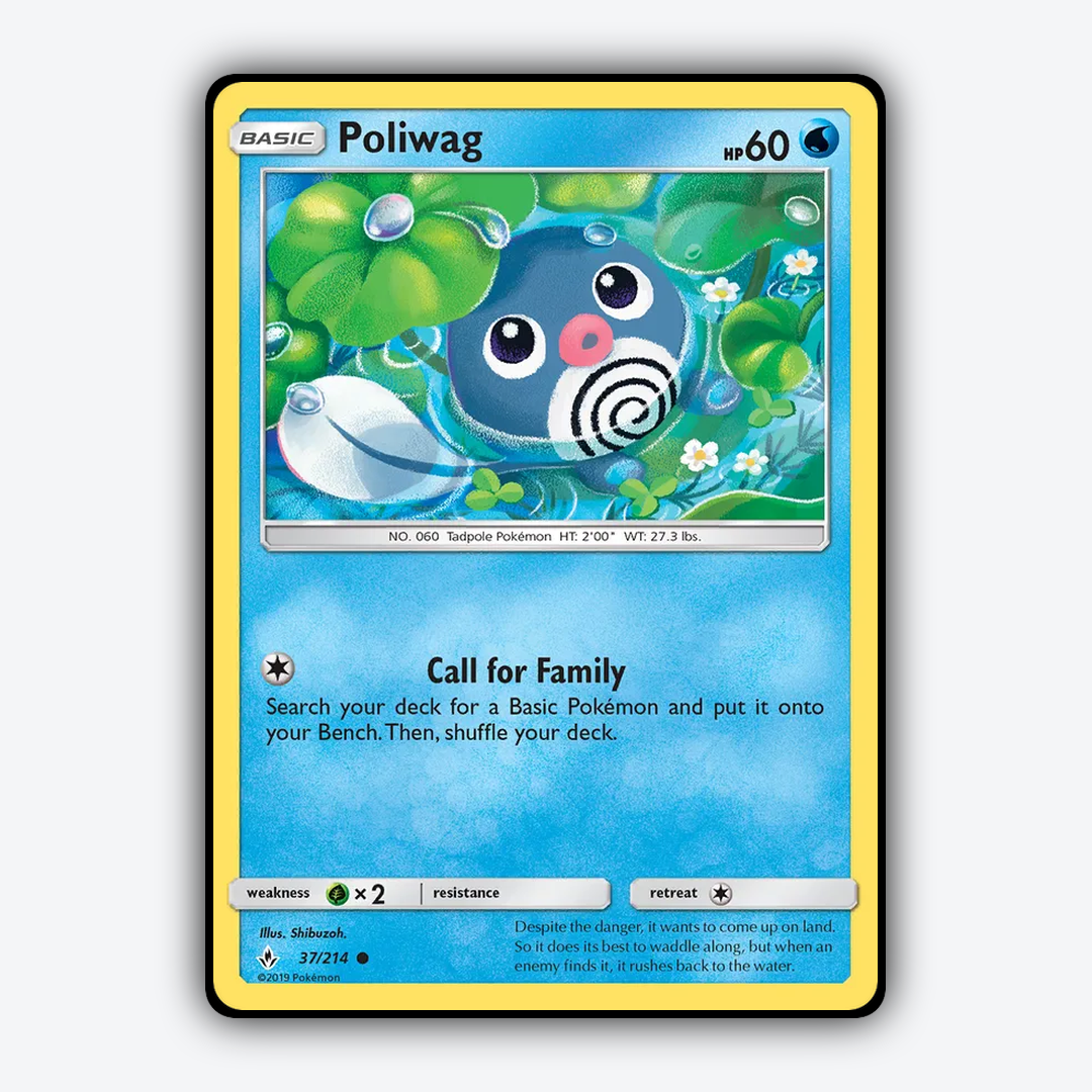 Poliwag 037/214 - Unbroken Bonds Set - Card Rug