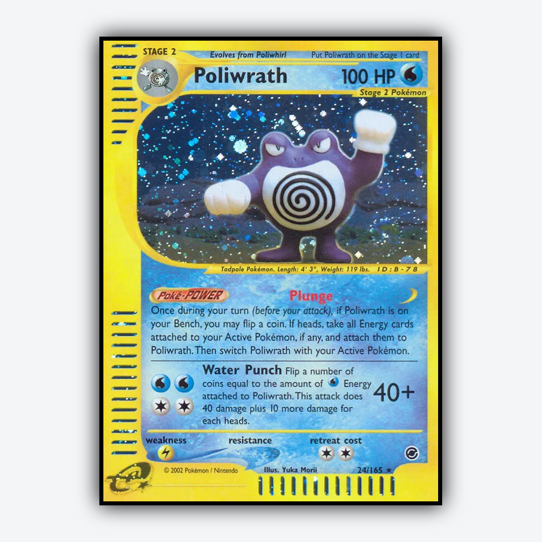 Poliwrath 024/165 - Expedition Base Set - Card Rug