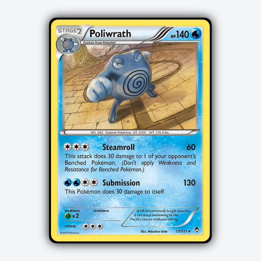 Poliwrath 017/111 - Furious Fists Set - Card Rug