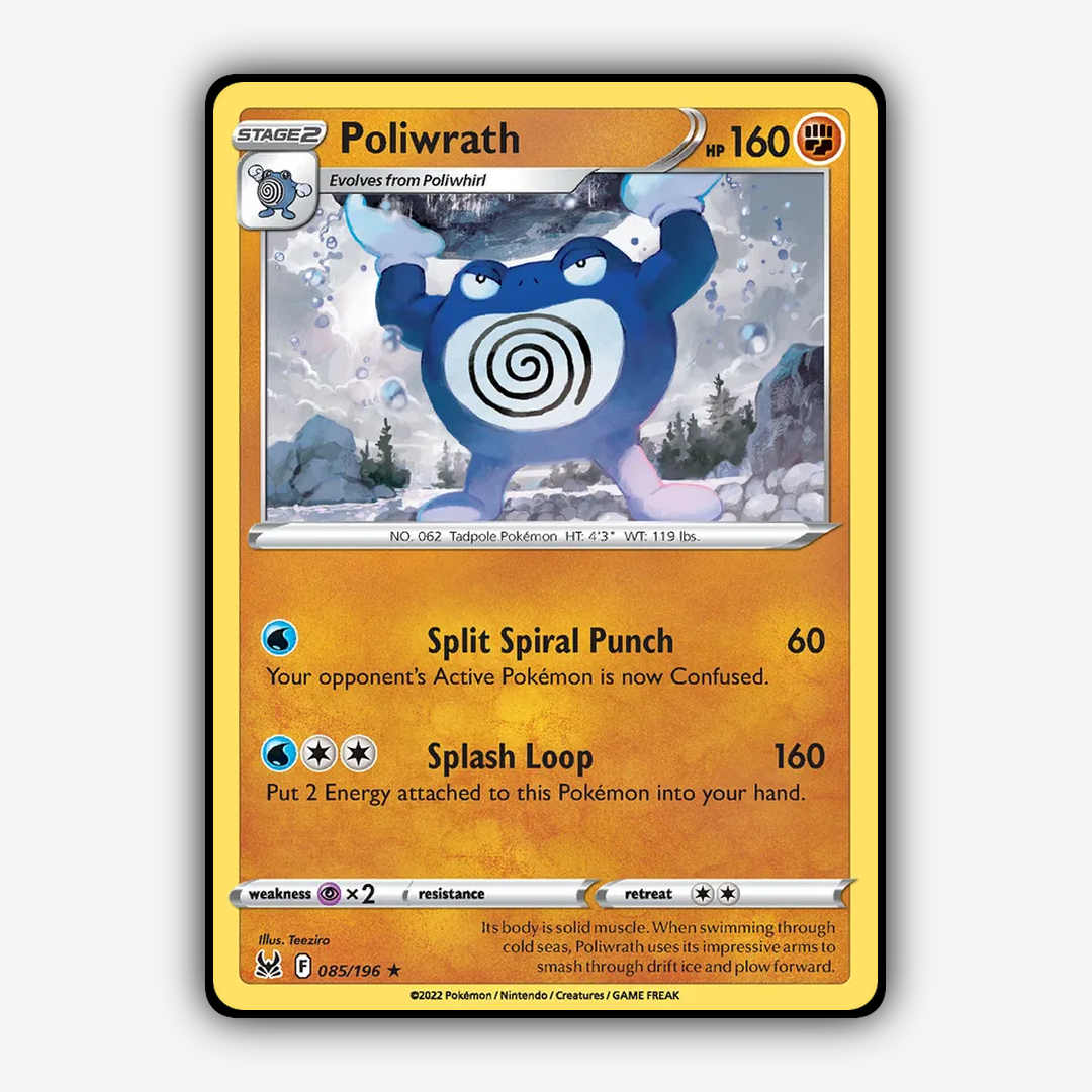 Poliwrath 085/196 - Lost Origin Set - Card Rug