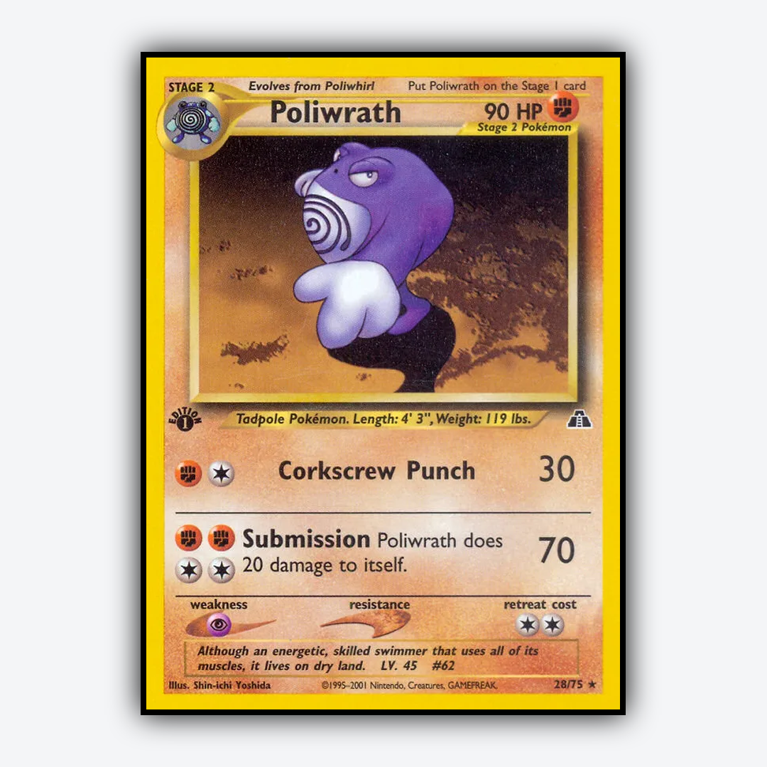 Poliwrath 028/75 - Neo Discovery Set - Card Rug