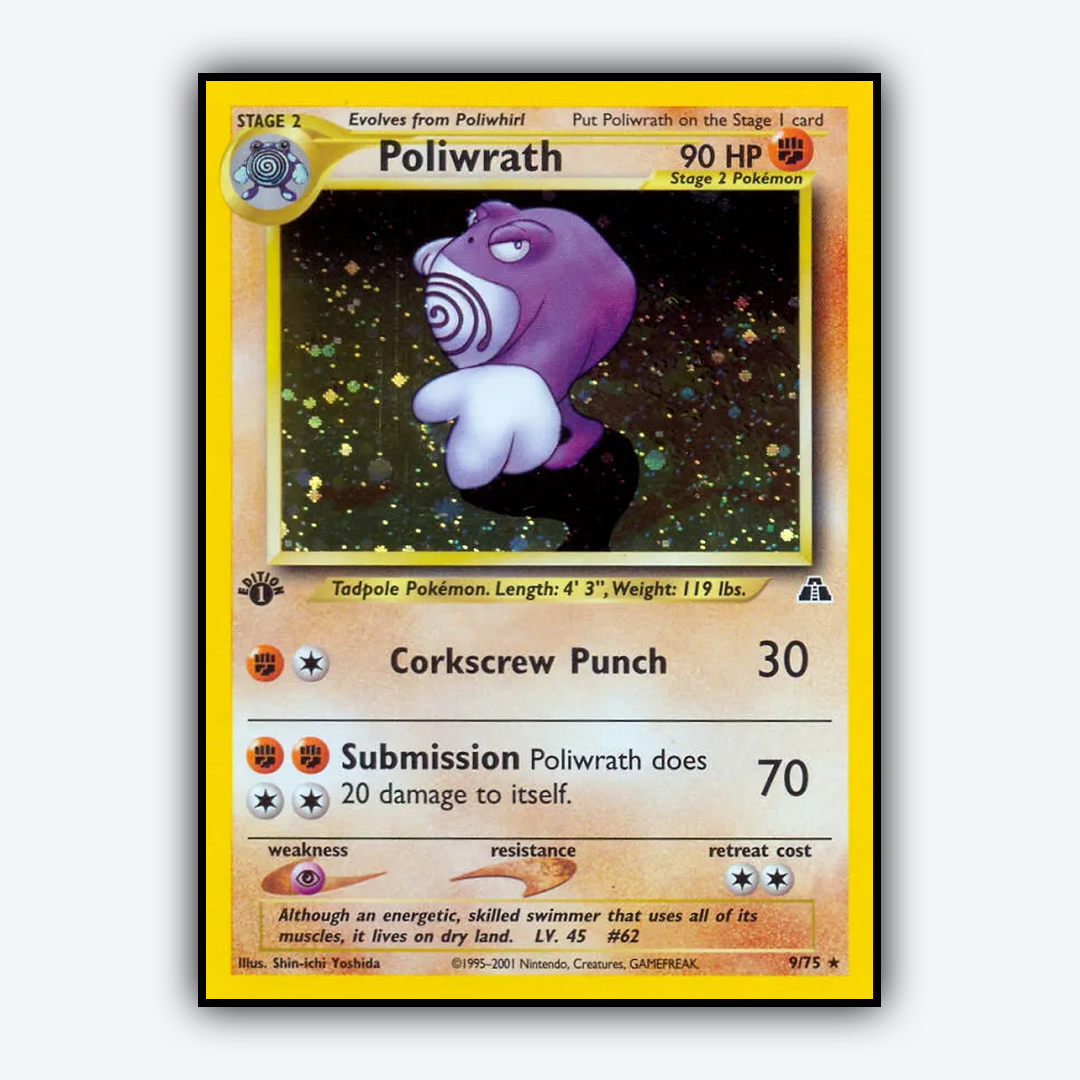 Poliwrath 009/75 - Neo Discovery Set - Card Rug