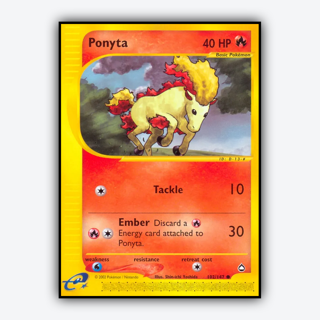 Ponyta 102/147 - Aquapolis Set - Card Rug