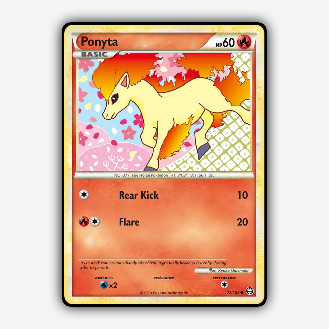 Ponyta 072/102 - HS—Triumphant Set - Card Rug