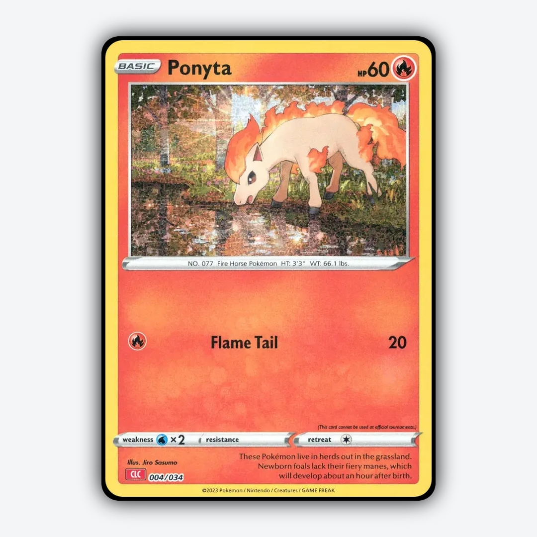 Ponyta 004/034 - Pokémon TCG Classic - Charizard Set - Card Rug