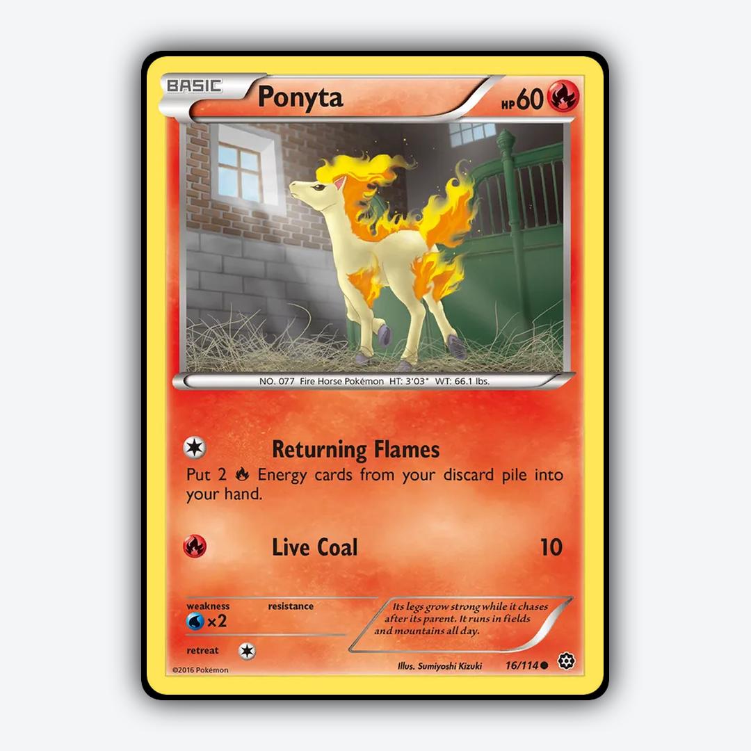 Ponyta 016/114 - Steam Siege Set - Card Rug