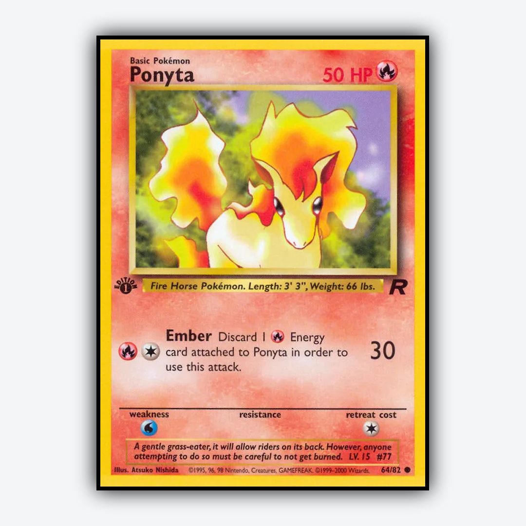Ponyta 064/82 - Team Rocket Set - Card Rug