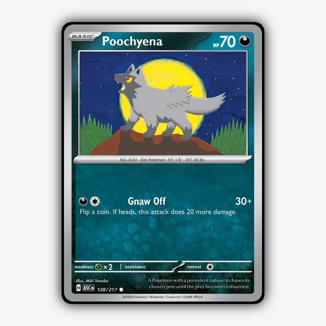 Poochyena 128/217 - Ascended Heroes Set - Card Rug