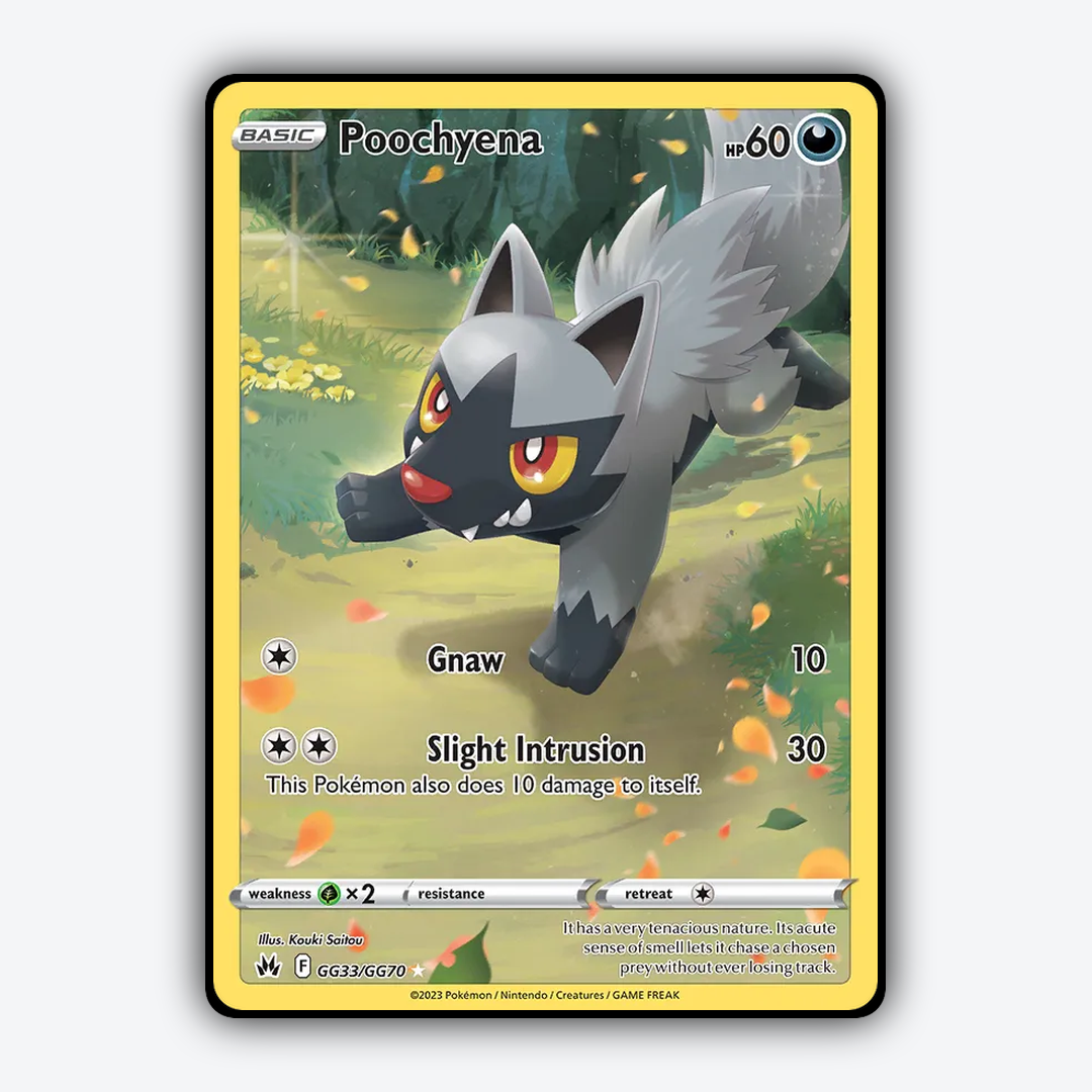 Poochyena #33 - Crown Zenith Set - Card Rug