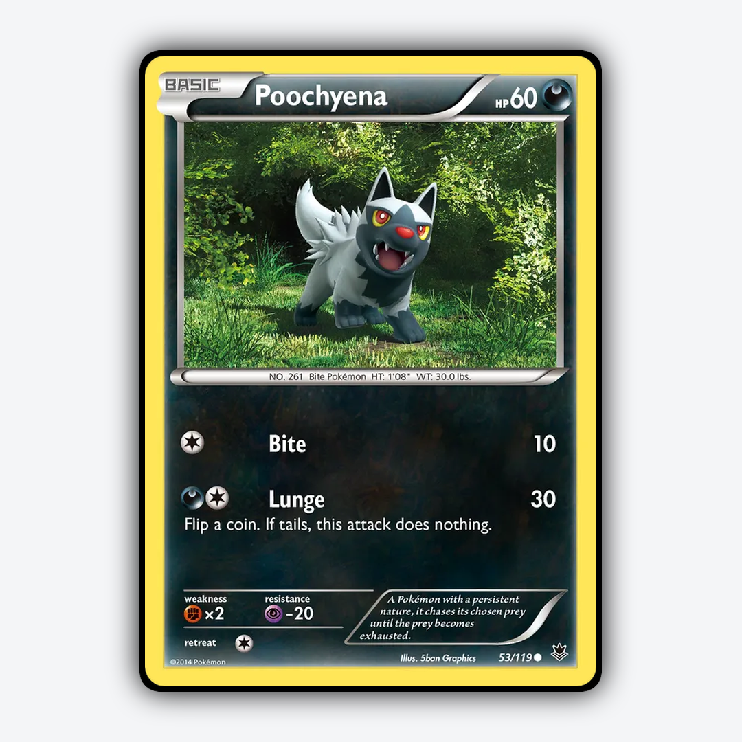 Poochyena 053/119 - Phantom Forces Set - Card Rug