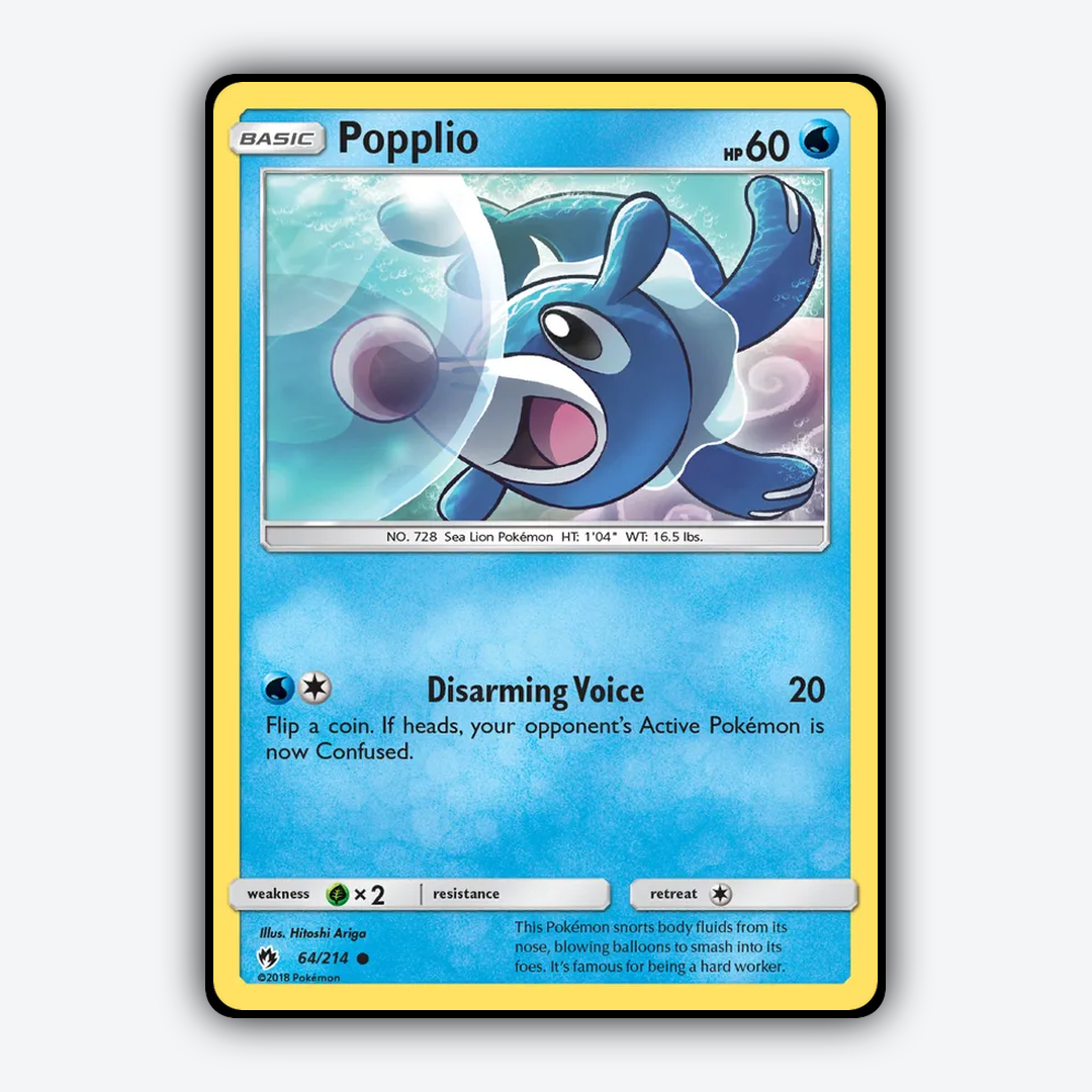 Popplio 064/214 - Lost Thunder Set - Card Rug