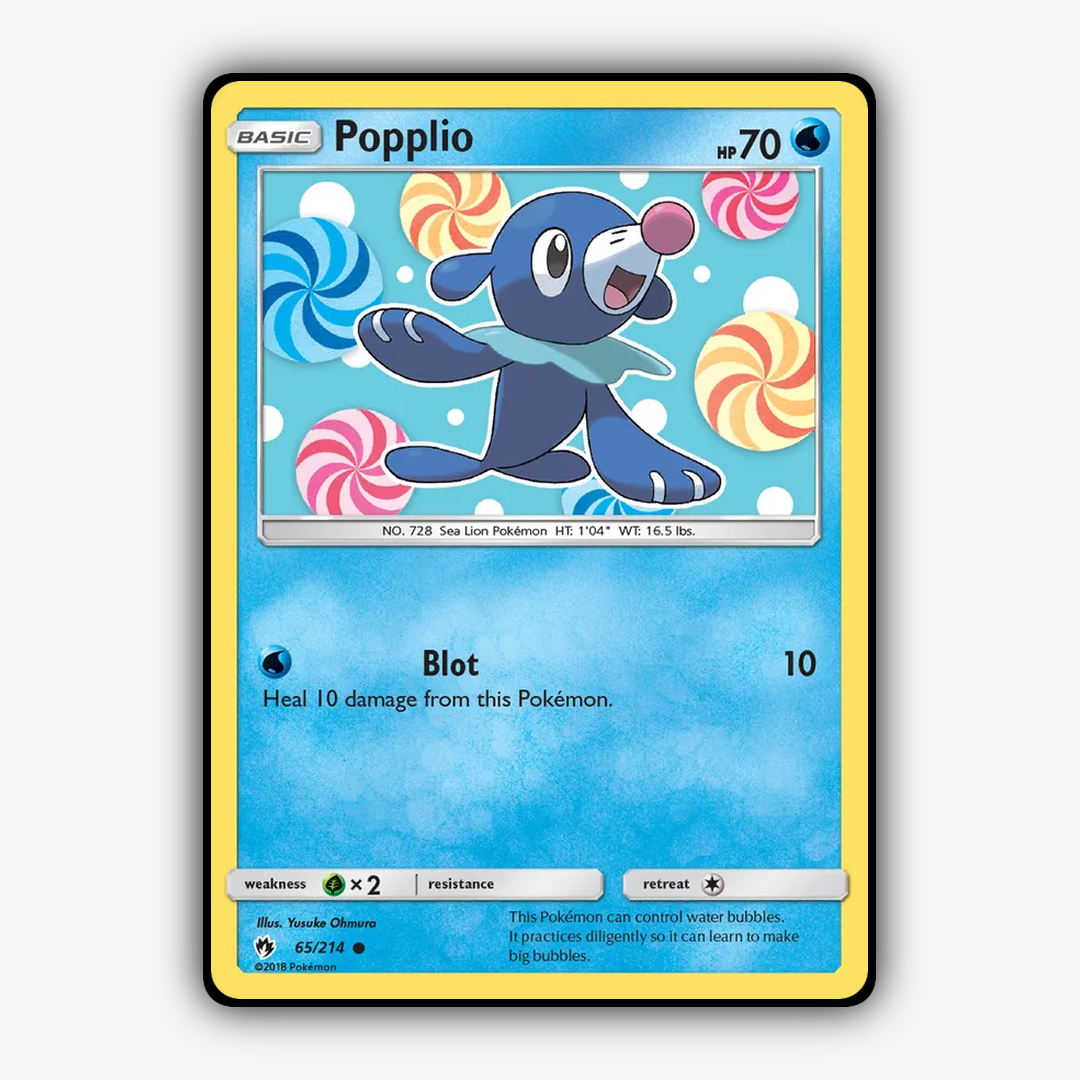 Popplio 065/214 - Lost Thunder Set - Card Rug