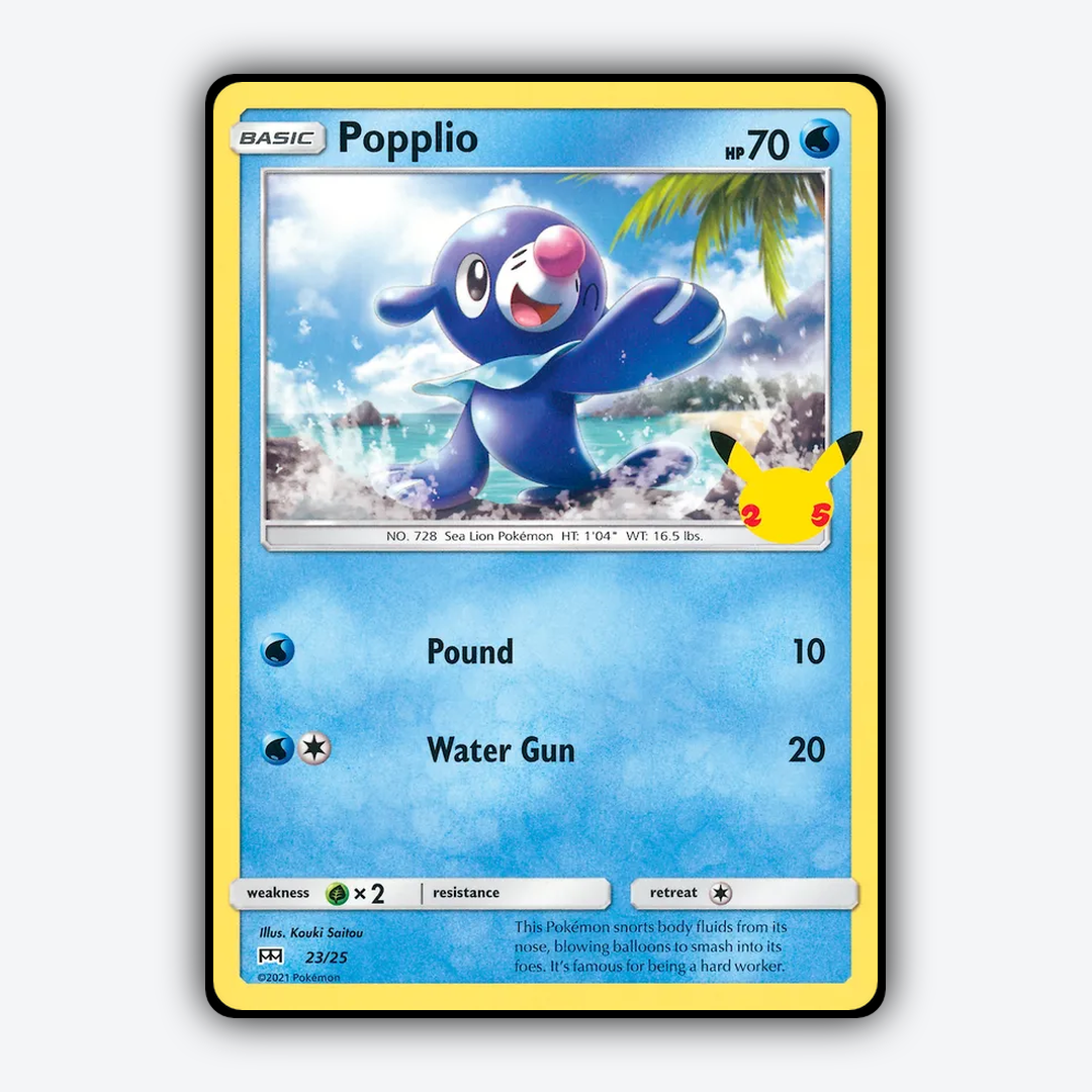 Popplio 023/25 - McDonald's Collection 2021 Set - Card Rug