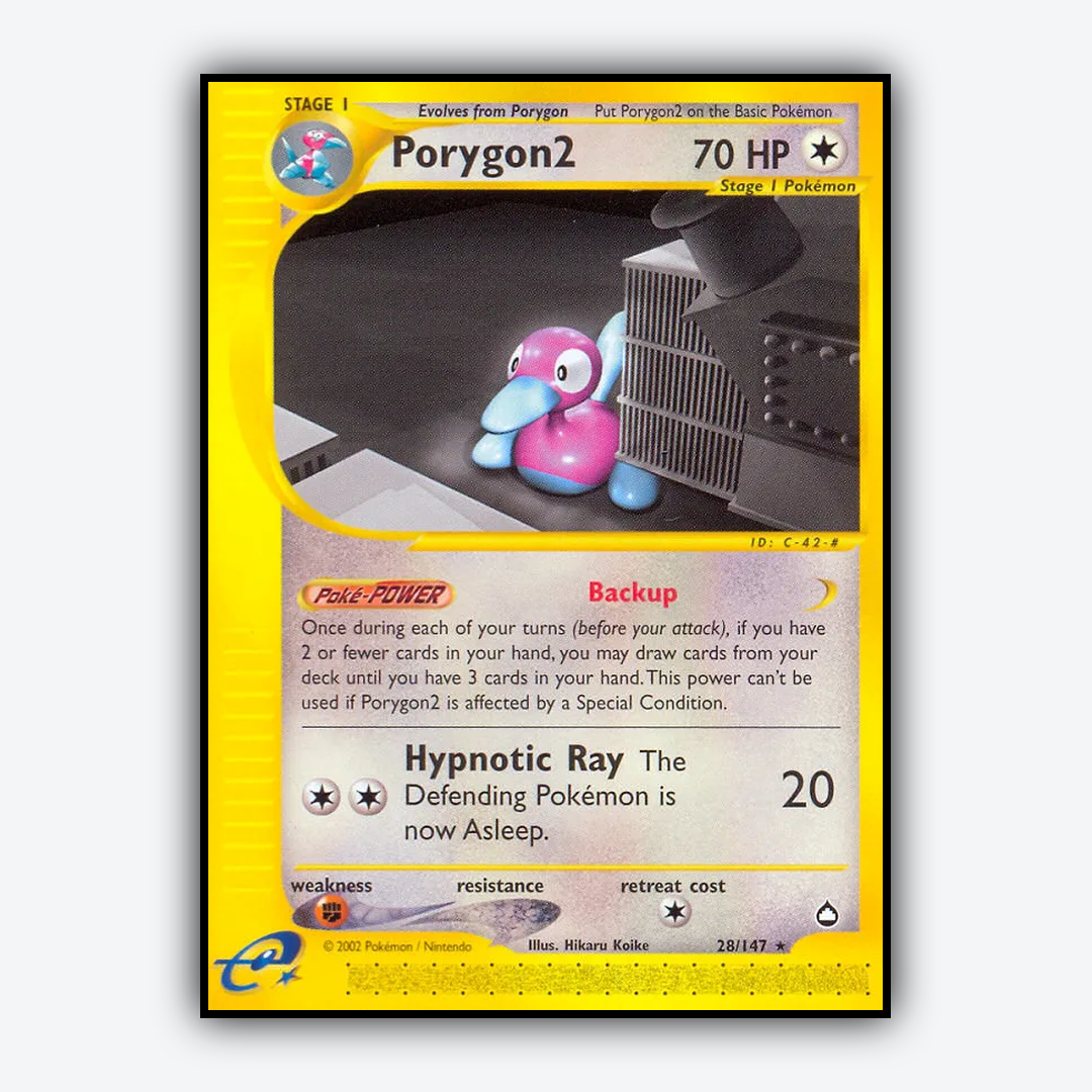 Porygon2 028/147 - Aquapolis Set - Card Rug