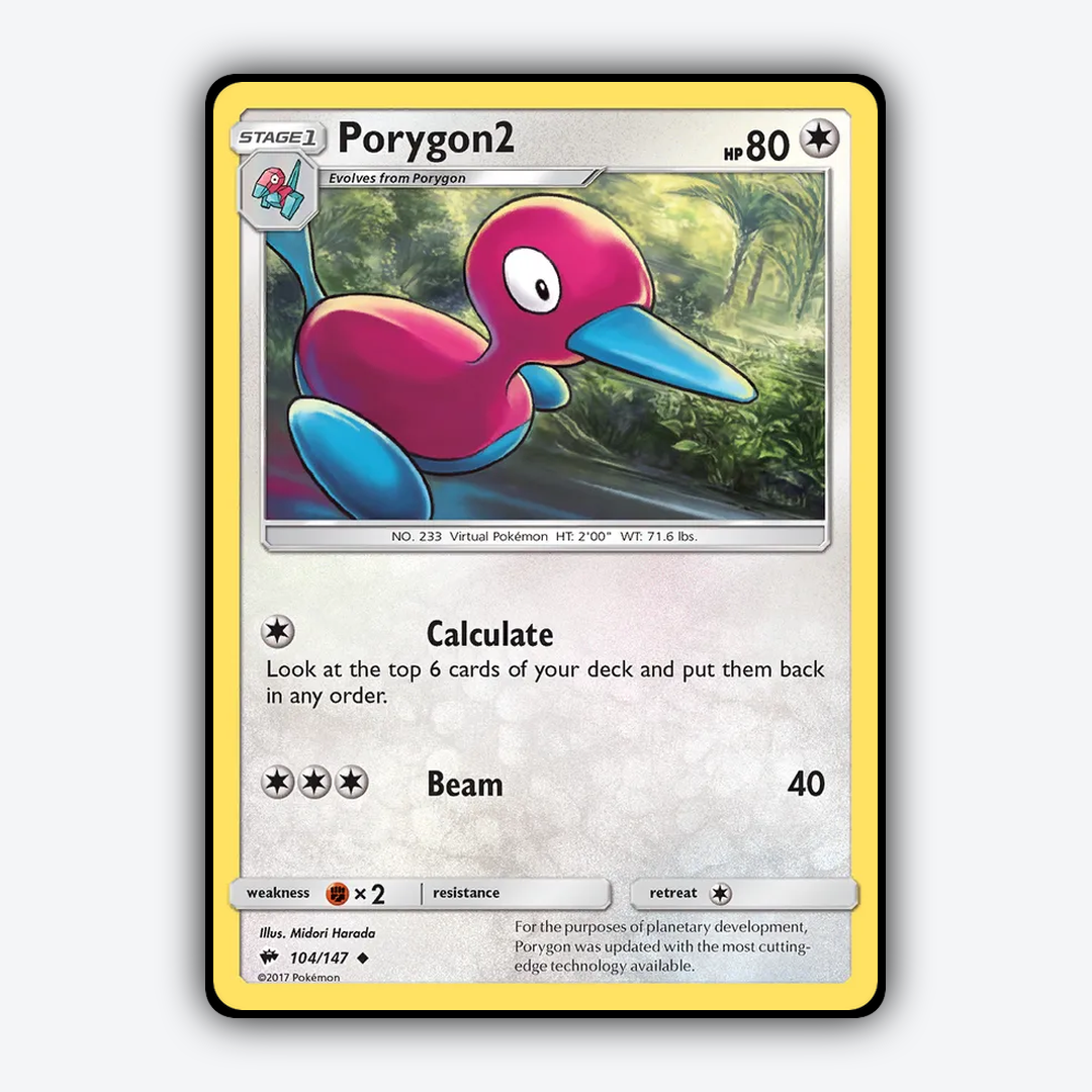 Porygon2 104/147 - Burning Shadows Set - Card Rug