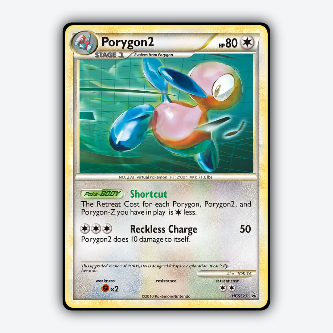 Porygon2 #23 - HGSS Black Star Promos Set - Card Rug