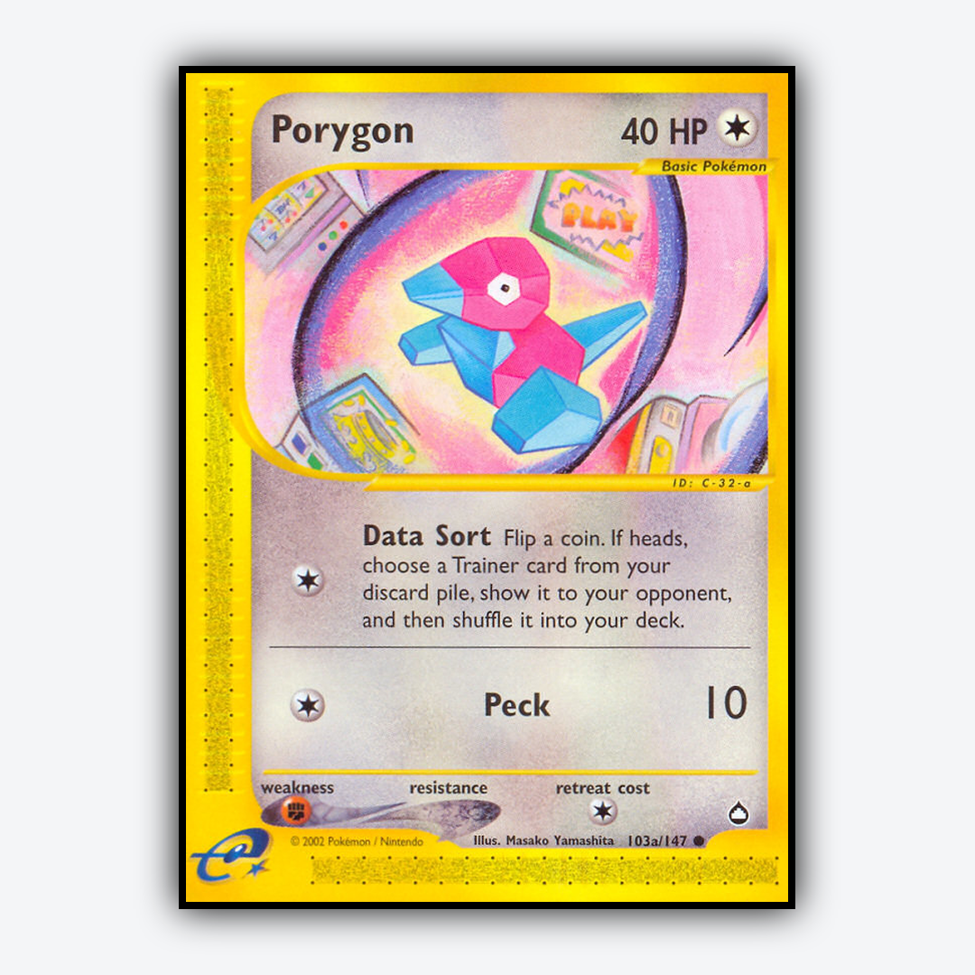 Porygon 103/147 - Aquapolis Set - Card Rug