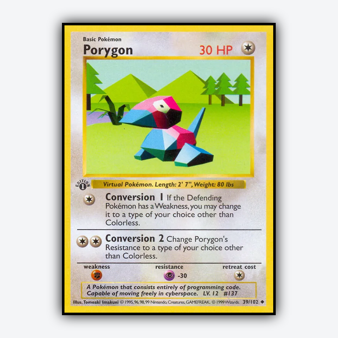 Porygon #39 - Base Set - Card Rug