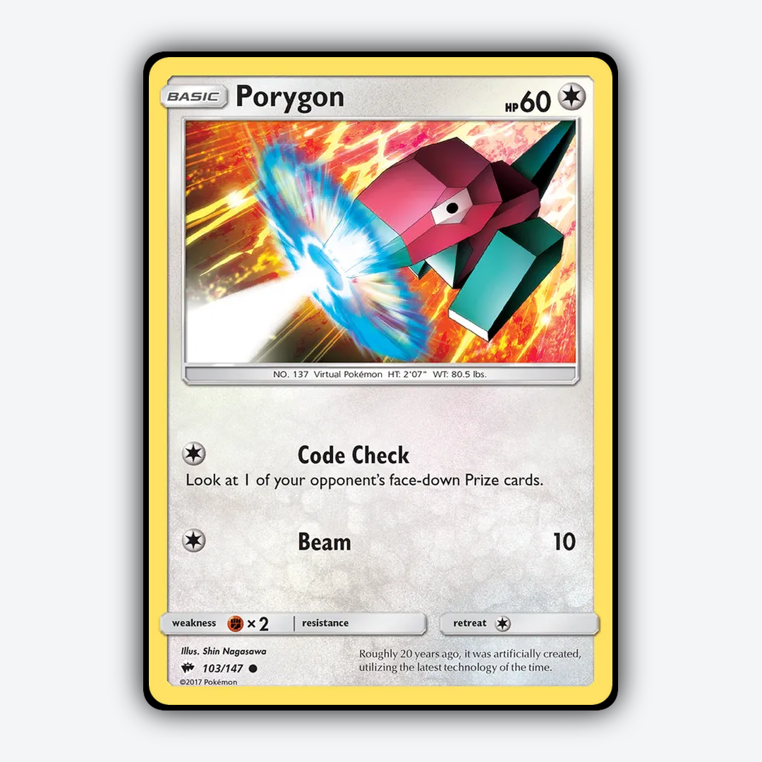 Porygon 103/147 - Burning Shadows Set - Card Rug