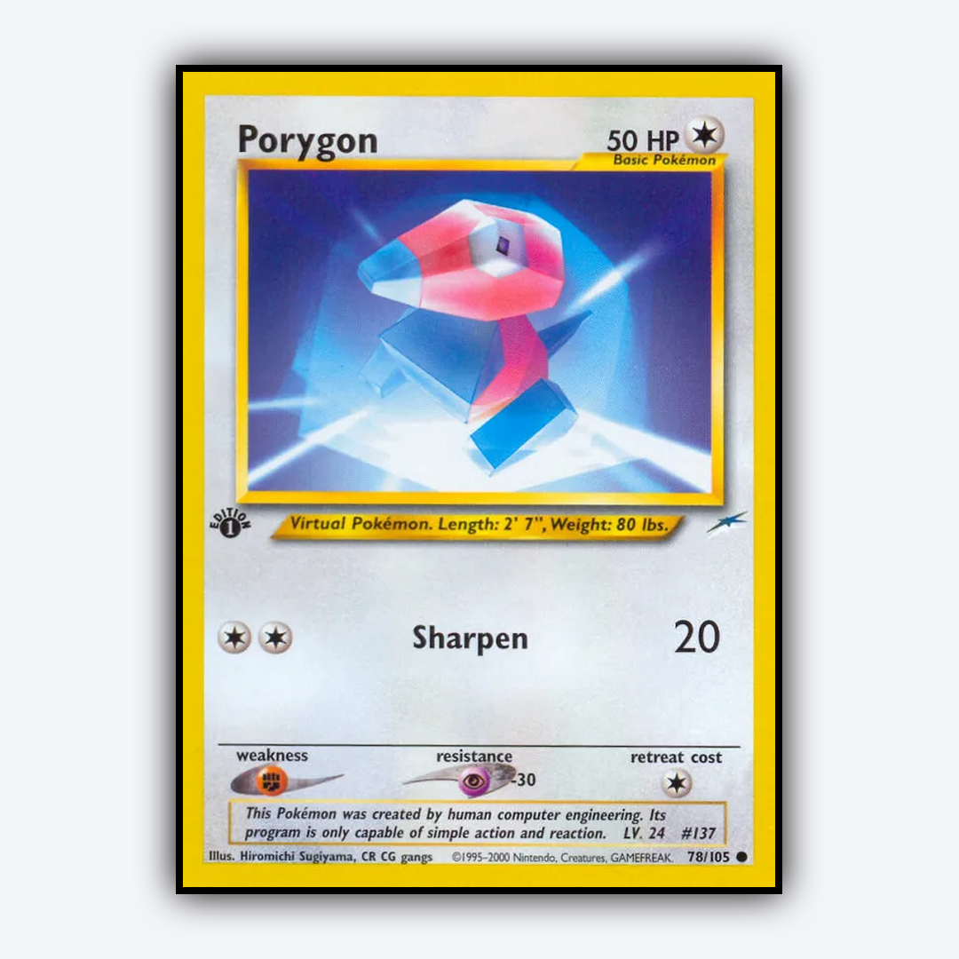 Porygon 078/105 - Neo Destiny Set - Card Rug