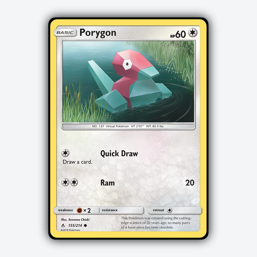 Porygon 155/214 - Unbroken Bonds Set - Card Rug