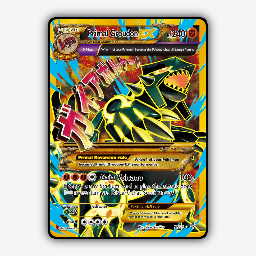 Primal Groudon-EX 097/98 - Ancient Origins Set - Card Rug
