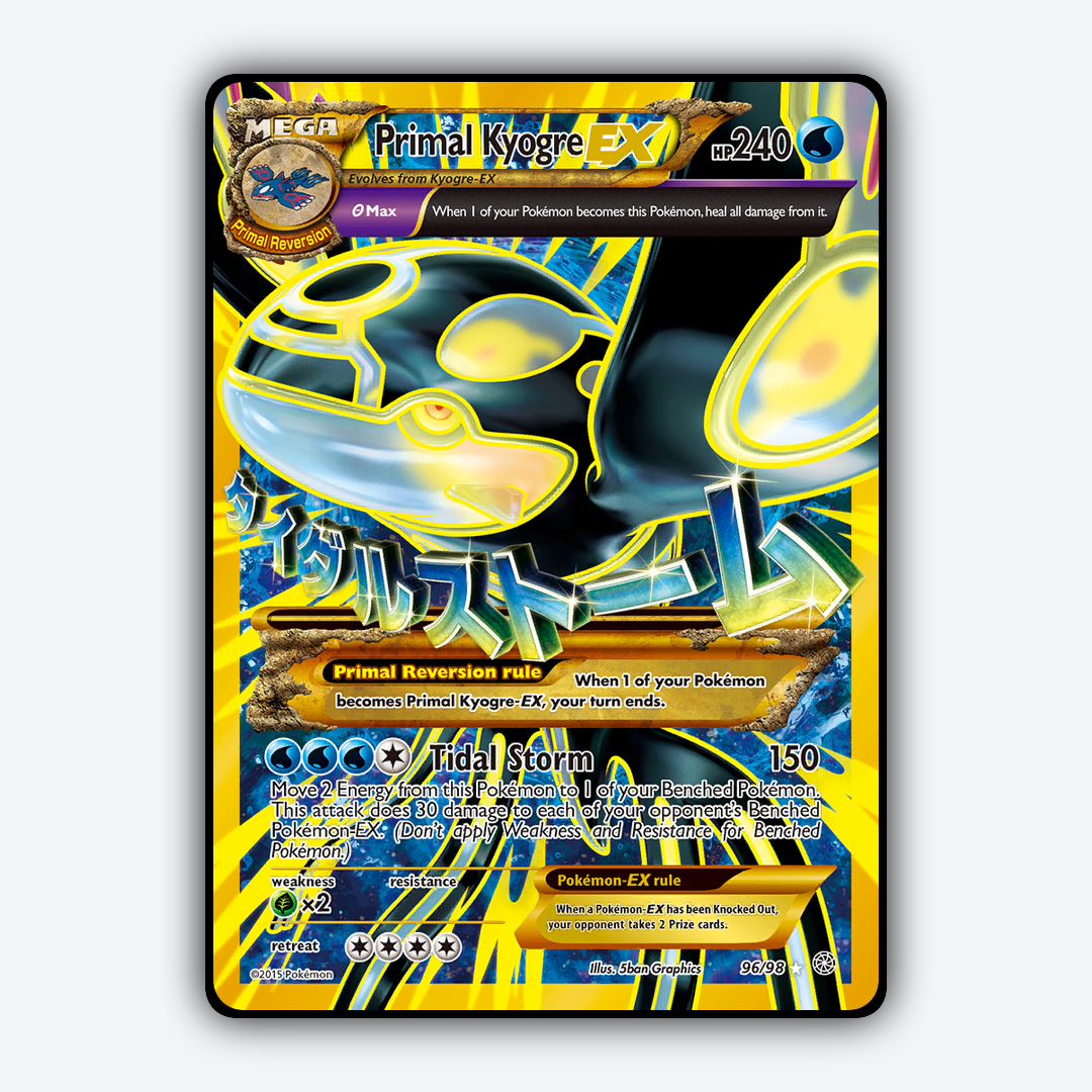 Primal Kyogre-EX 096/98 - Ancient Origins Set - Card Rug