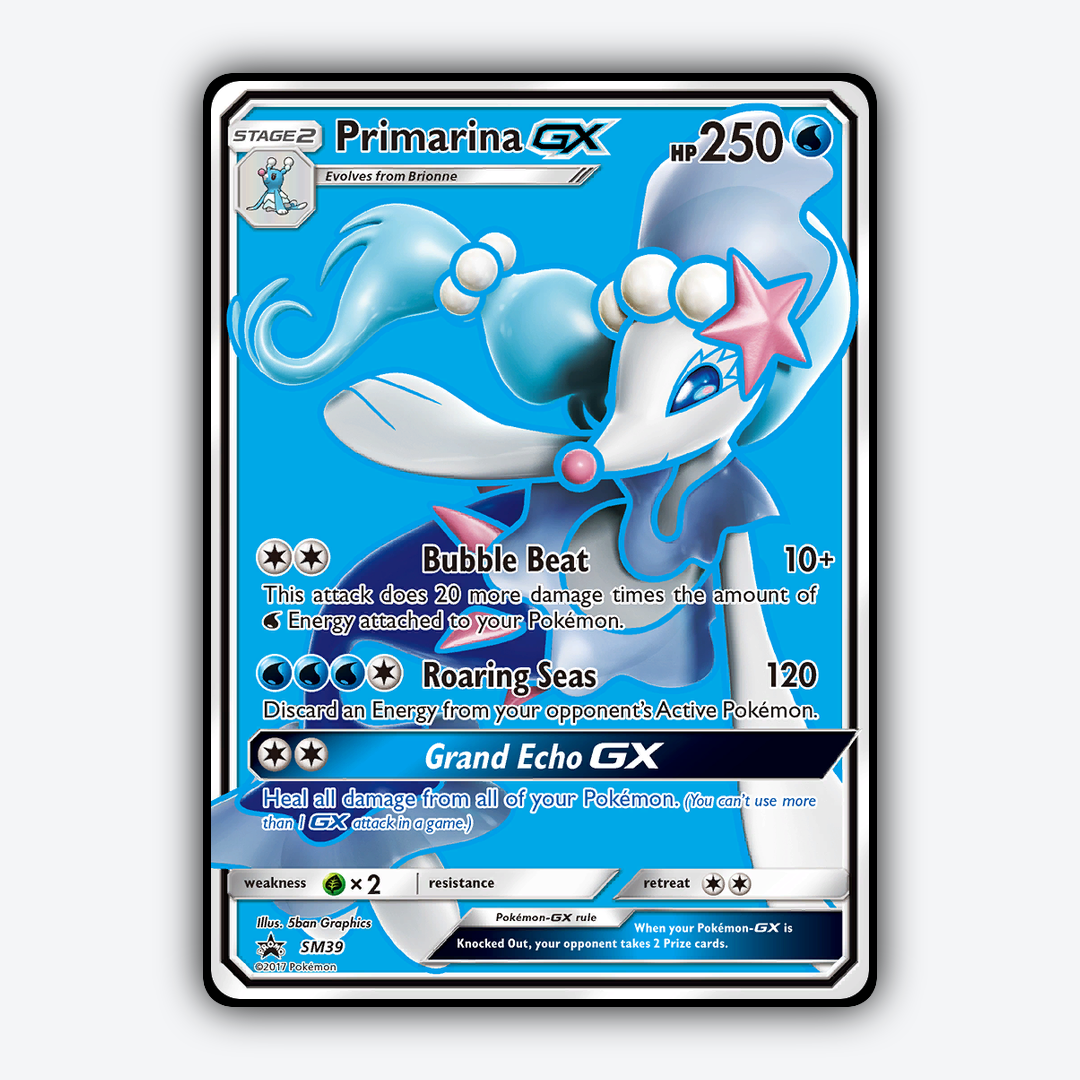 Primarina-GX #39 - SM Black Star Promos Set - Card Rug
