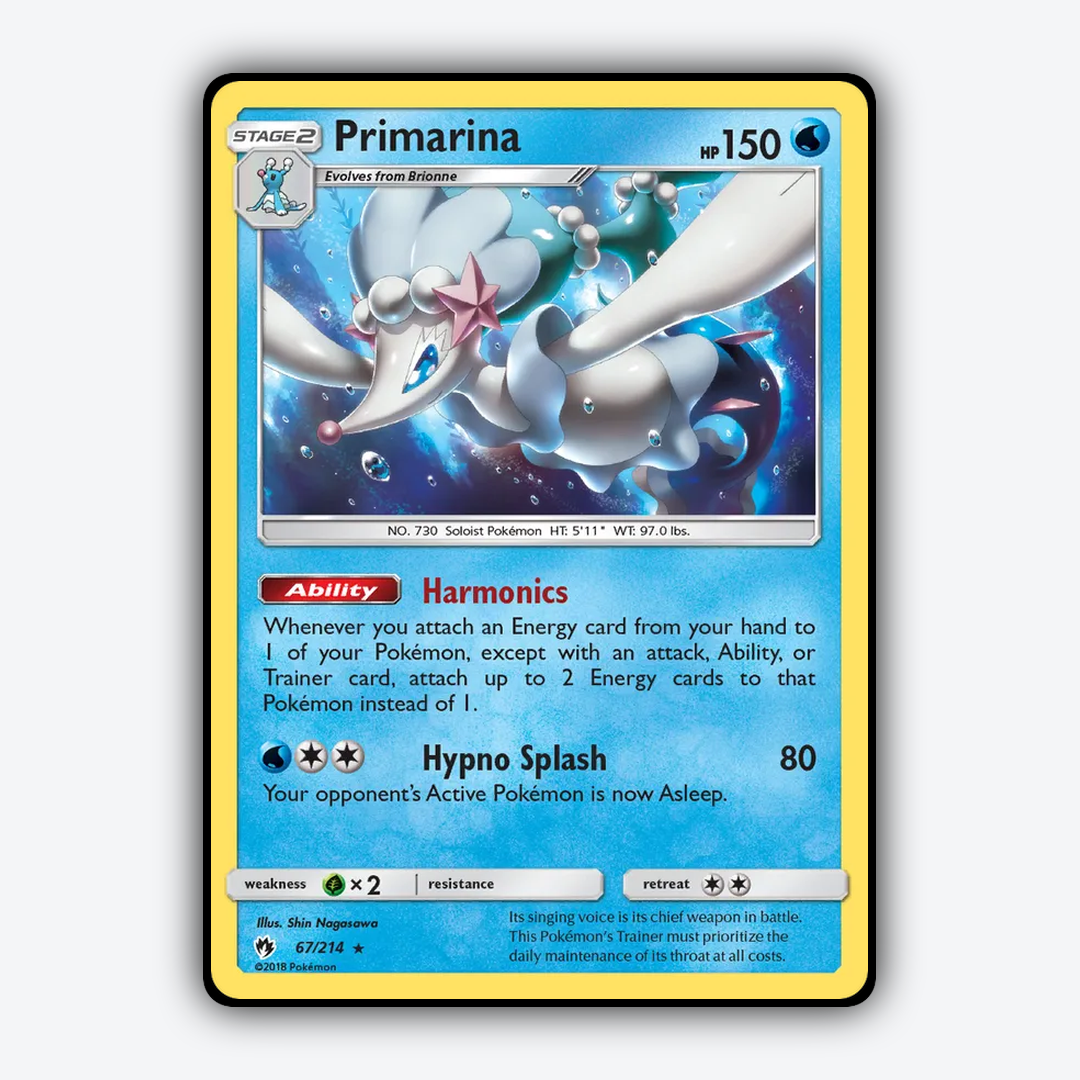 Primarina 067/214 - Lost Thunder Set - Card Rug