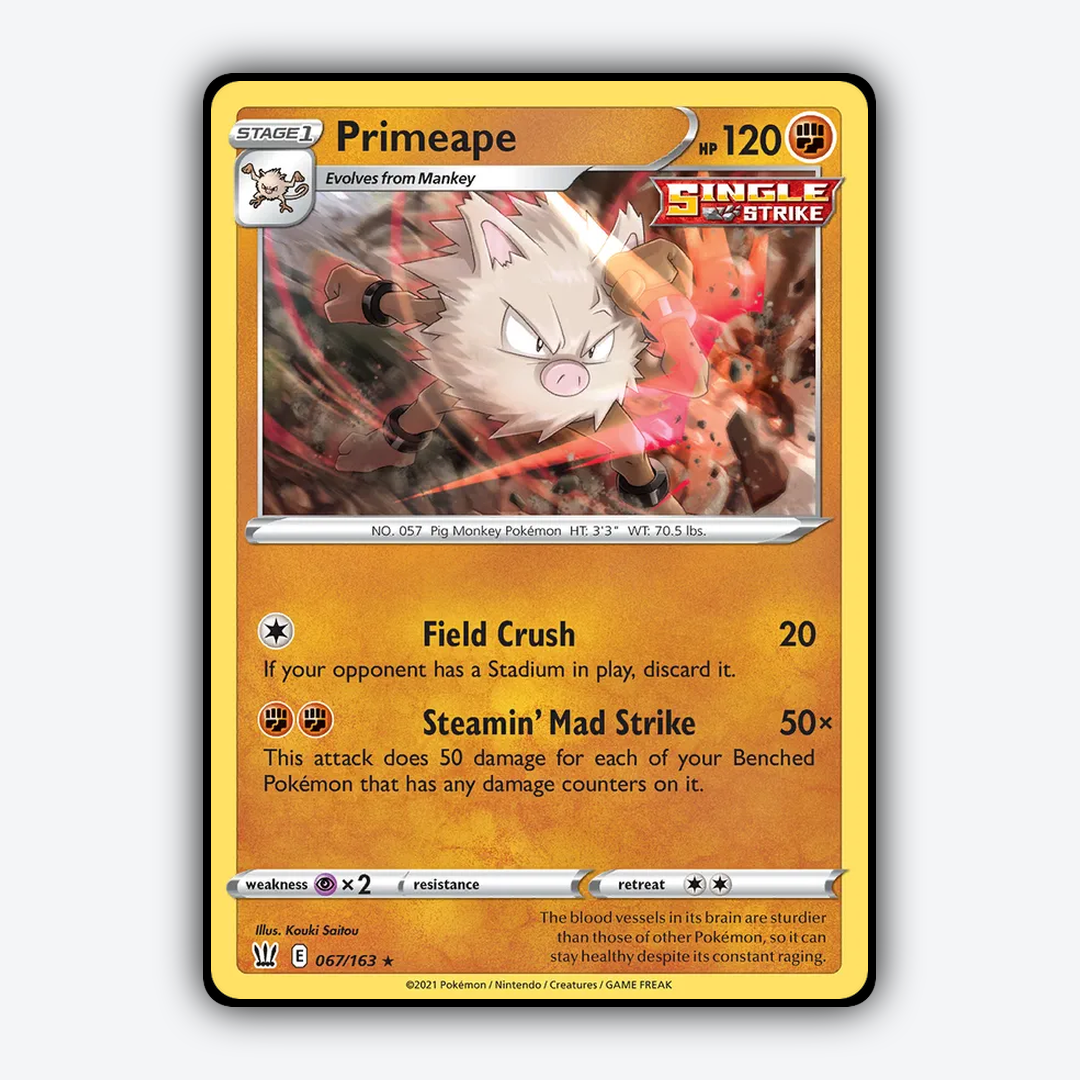 Primeape 067/163 - Battle Styles Set - Card Rug