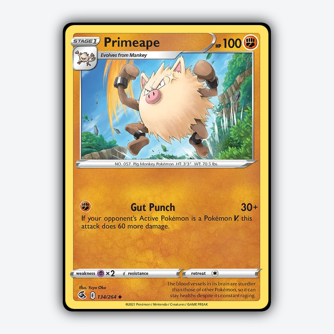 Primeape 134/264 - Fusion Strike Set - Card Rug