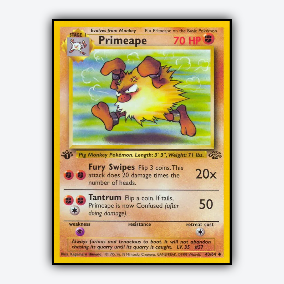 Primeape 043/64 - Jungle Set - Card Rug
