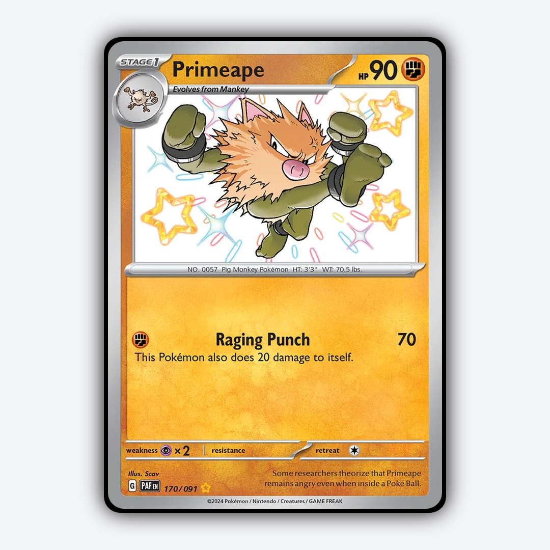 Primeape #170 - Paldean Fates Set - Card Rug